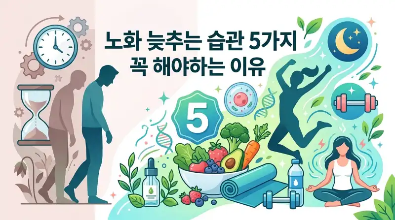 노화 늦추는 습관 5가지 꼭 해야하는 이유