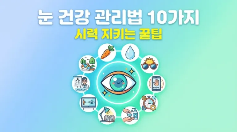 눈 건강 관리법 10가지 시력 지키는 꿀팁