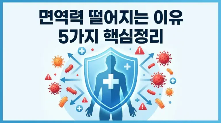 면역력 떨어지는 이유 5가지 핵심정리