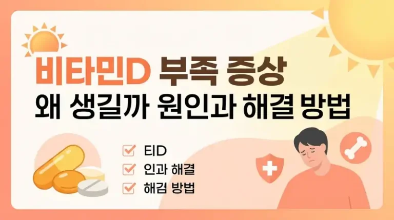 비타민D 부족 증상 왜 생길까 원인과 해결 방법