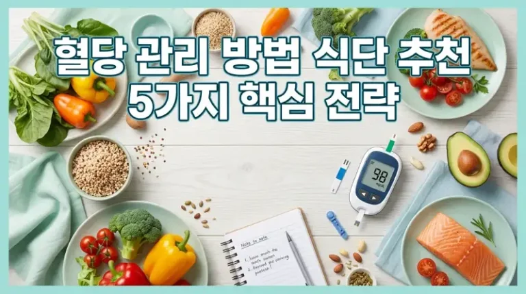 혈당 관리 방법 식단 추천 5가지 핵심 전략