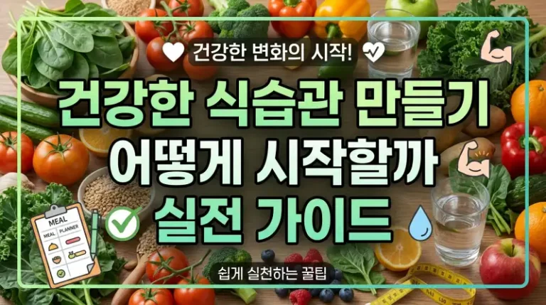 건강한 식습관 만들기 어떻게 시작할까 실전 가이드