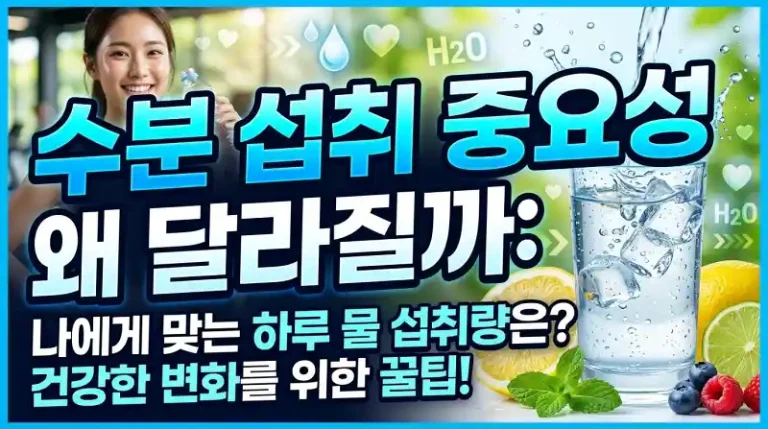 수분 섭취 중요성 왜 달라질까