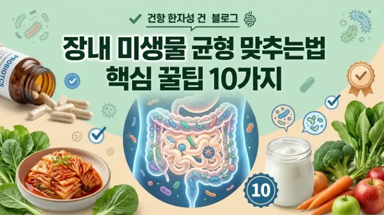 장내 미생물 균형 맞추는법 핵심 꿀팁 10가지