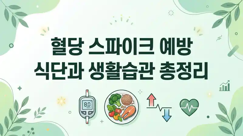 혈당 스파이크 예방 식단과 생활습관 총정리