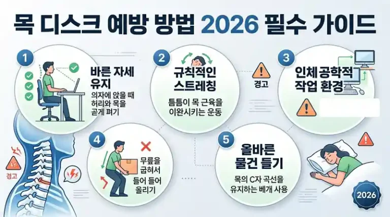 목 디스크 예방 방법 2026 필수 가이드