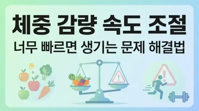 체중 감량 속도 조절, 너무 빠르면 생기는 문제 해결법
