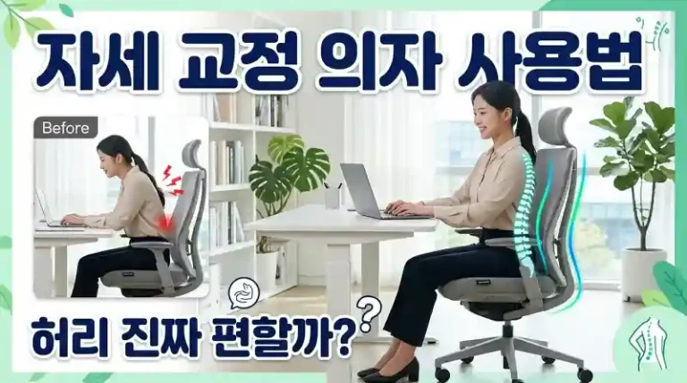 자세 교정 의자 사용법 허리 편할까