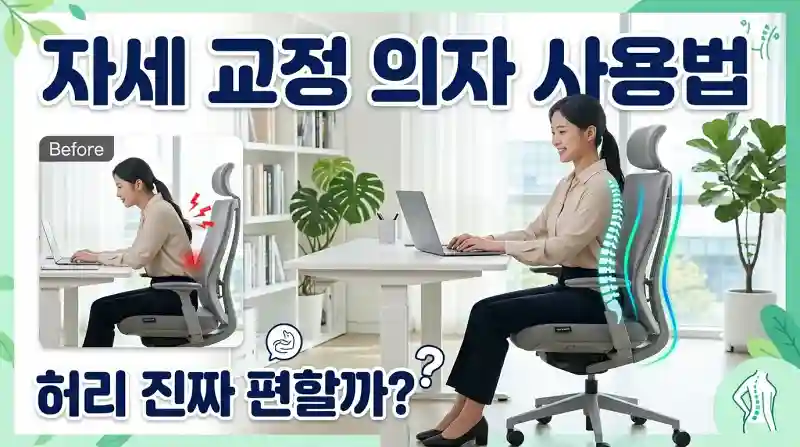 자세 교정 의자 사용법 허리 편할까