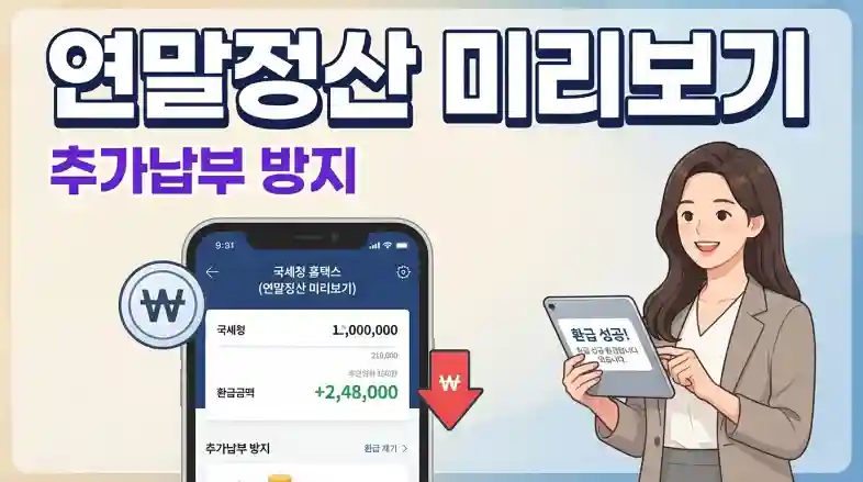 연말정산 미리보기 서비스 활용법 및 세금 추가 납부 방지 팁