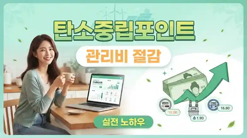 탄소중립포인트 에너지 분야 가입 방법 및 관리비 절감 실전 노하우